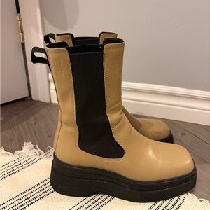 Tan Leather Ankle Boots